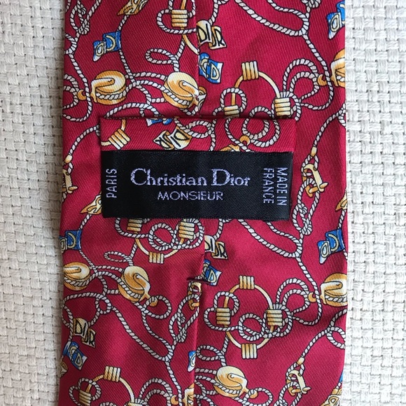 Vintage Christian Dior Monsieur silk neck tie - Picture 4 of 7